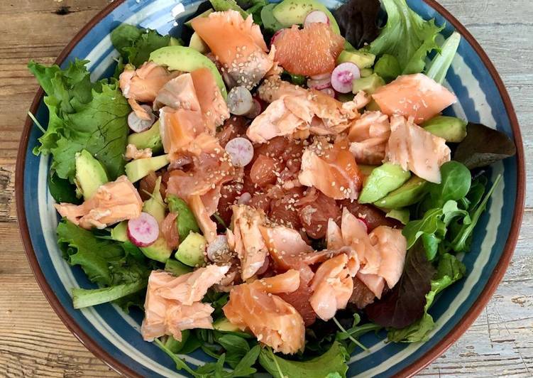 Comment pour faire Ultime Salade au saumon mi-cuit