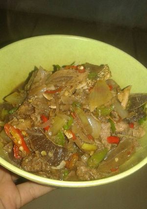 Foto resep Tumis daging dan jeroan simple enak