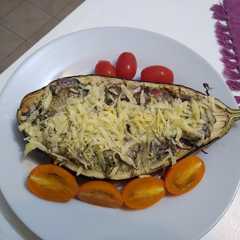 Una foto de Berenjena rellena