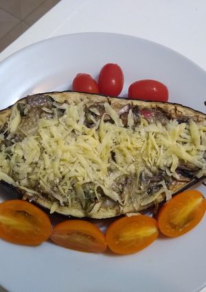 Una foto de Berenjena rellena