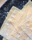 💚 Lá Hoành Thánh (Dùng Muối Kiềm Thay Nước Tro Tàu)