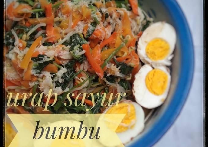 Ini dia! Resep mudah bikin Urap sayur bumbu kelapa muda dijamin nagih banget