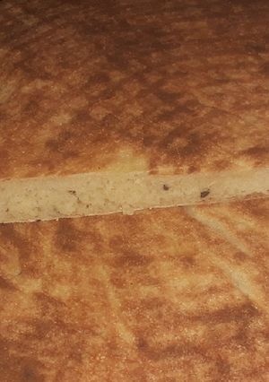 صورة لوصفة خبز المطلوع بدون دلك وبمقادير مضبوطة 👌