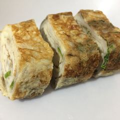 Japanese rolled omelette A picture of Japanese rolled omelette.