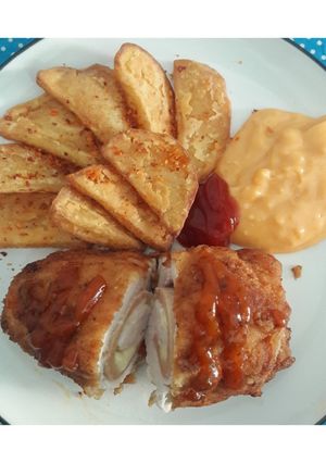 Foto resep Chicken Cordon bleu ala solaria (ayam ham keju)