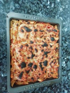 Una foto de Macarrones gratinados