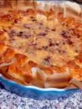 Quiche cu ceapa roșie și ardei roșu
