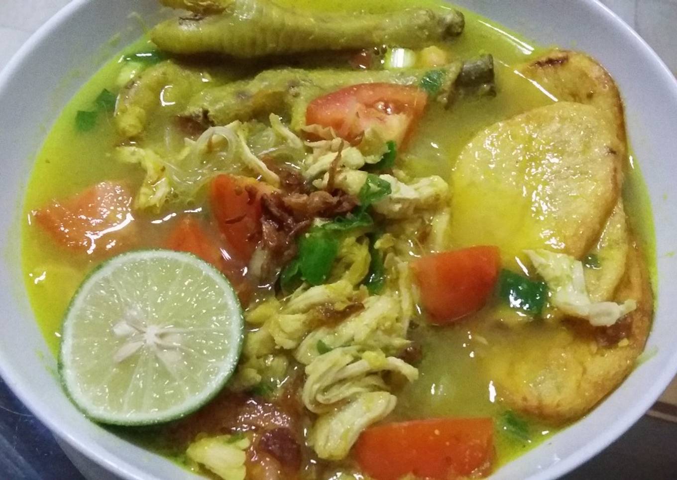 Soto ayam ceker ala bunda Jk