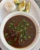 Sopa de caraotas (black beans)