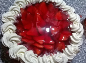 Una foto de Tarta 🍰 de frutillas 🍓 reducida en calorías ❤ light