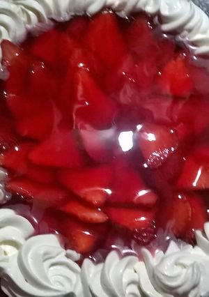 Una foto de Tarta 🍰 de frutillas 🍓 reducida en calorías ❤ light