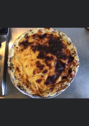 Une photo de Flan à la rhubarbe et vanille