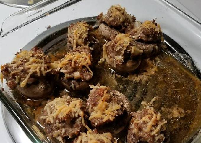 Steps to Prepare Super Quick Homemade Easy stuffed mushrooms!