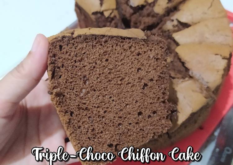 Triple-Choco Chiffon Cake