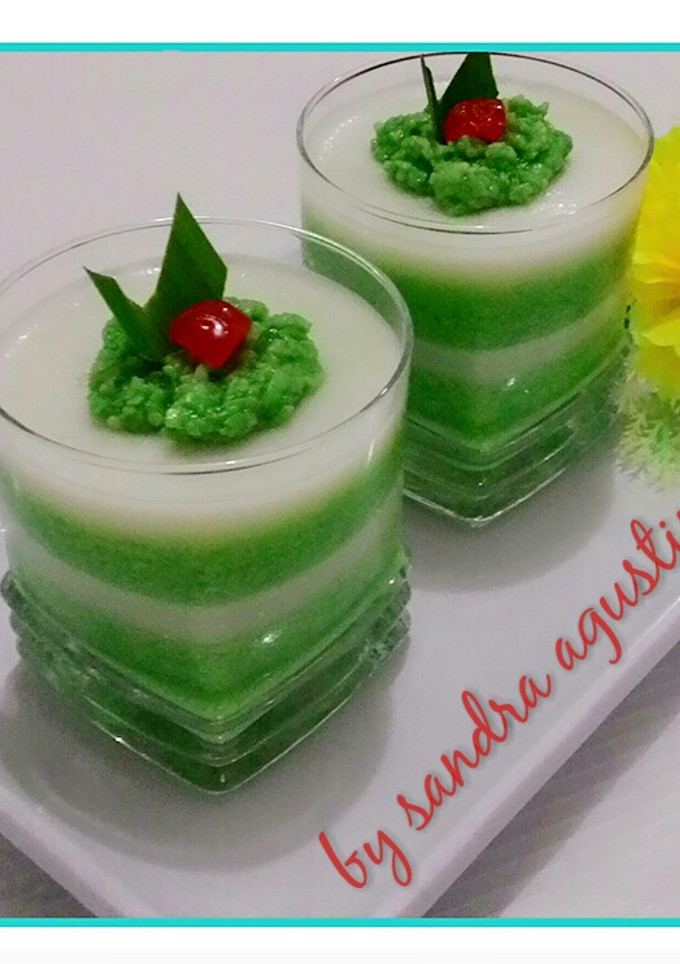 Foto resep Puding tape ketan hijau