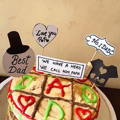 A picture of Parle g biscuit cake.