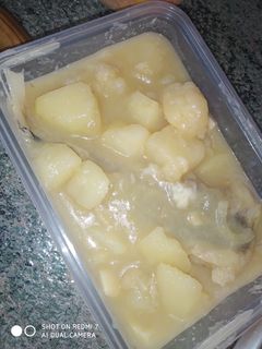 Una foto de Cola de rape Guisada con cebolla