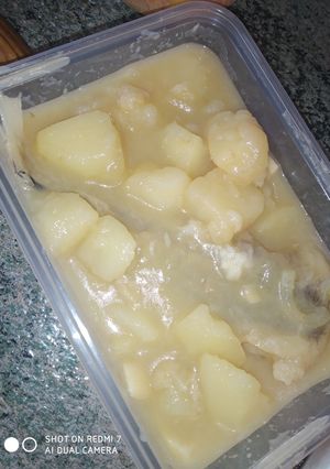 Una foto de Cola de rape Guisada con cebolla