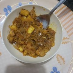 A picture of Matar paneer.
