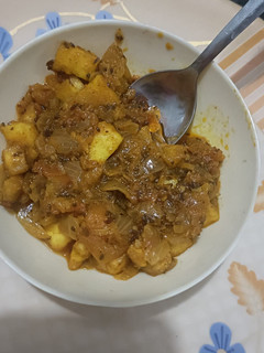 A picture of Matar paneer.