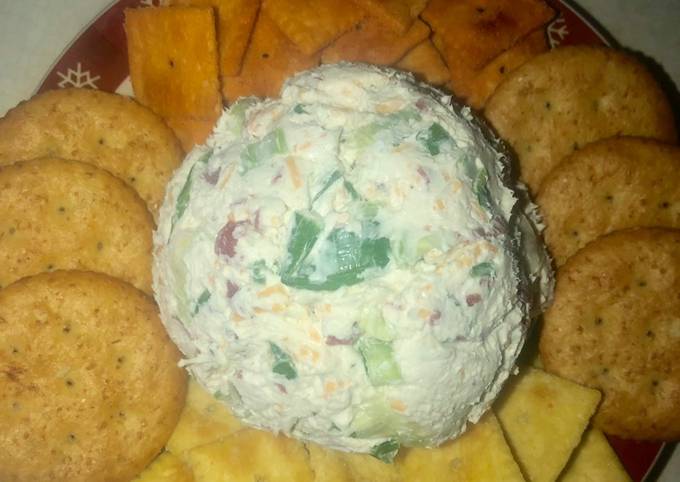 Easiest Way to Prepare Quick Dried beef &amp; green onion ranch cheese ball