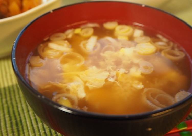 Homemade Natto Miso Soup with Egg