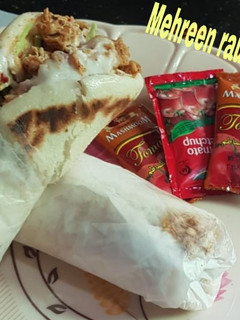 A picture of Veg chicken shawarma.