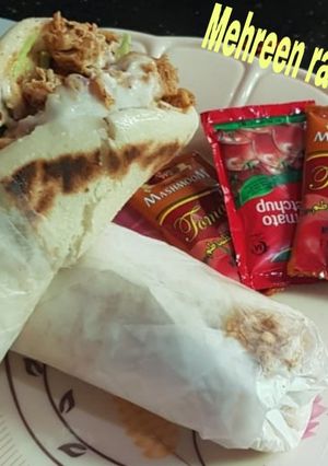 A picture of Veg chicken shawarma.