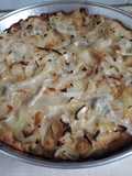 Focaccia integrale alta e soffice con cipolla e gorgonzola