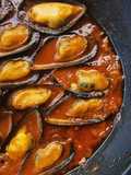 Tapa de Mejillones en Salsa de Vieiras casera