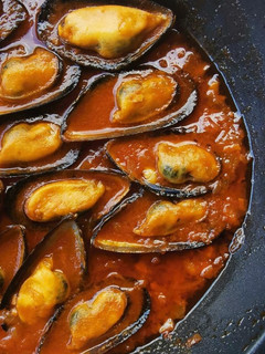 Una foto de Tapa de Mejillones en Salsa de Vieiras casera