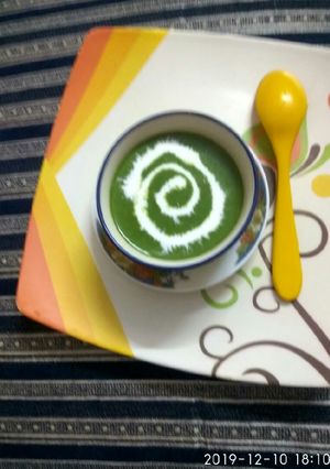 A picture of Palak ka Soup.