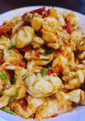 รูปของ กุ้งผัดพริกขี้หนูสวน