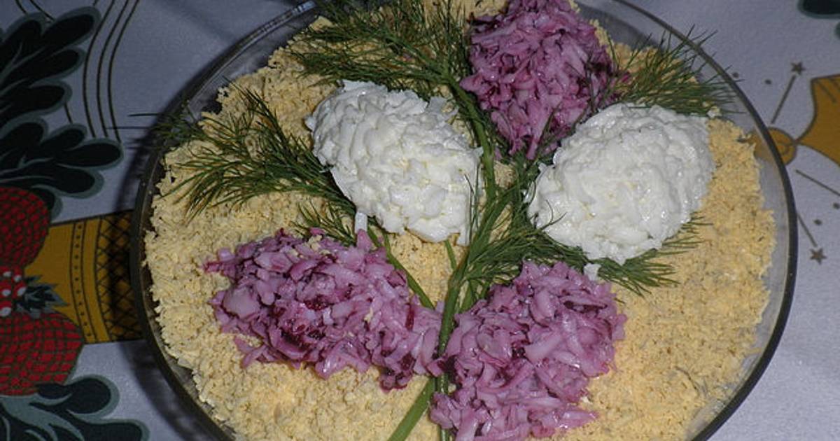 Салат сирень пошаговый рецепт