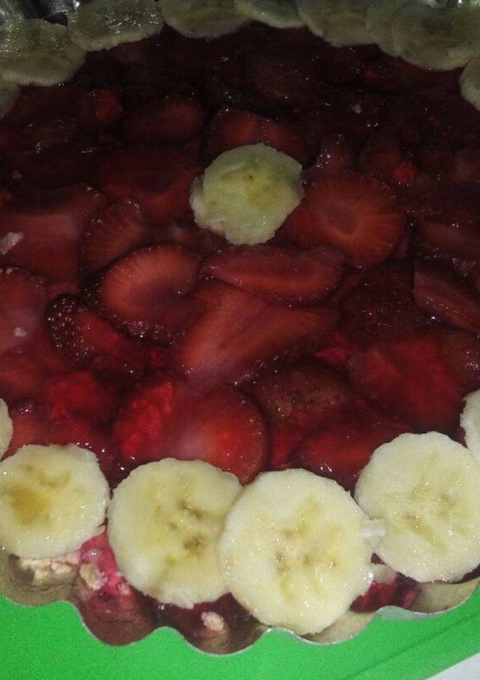 Una foto de Tarta frutal light y sin cocción
