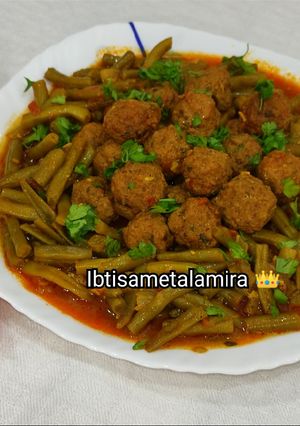 صورة لوصفة 🌺 لوبيا ماشطو بالكفتة 🌺