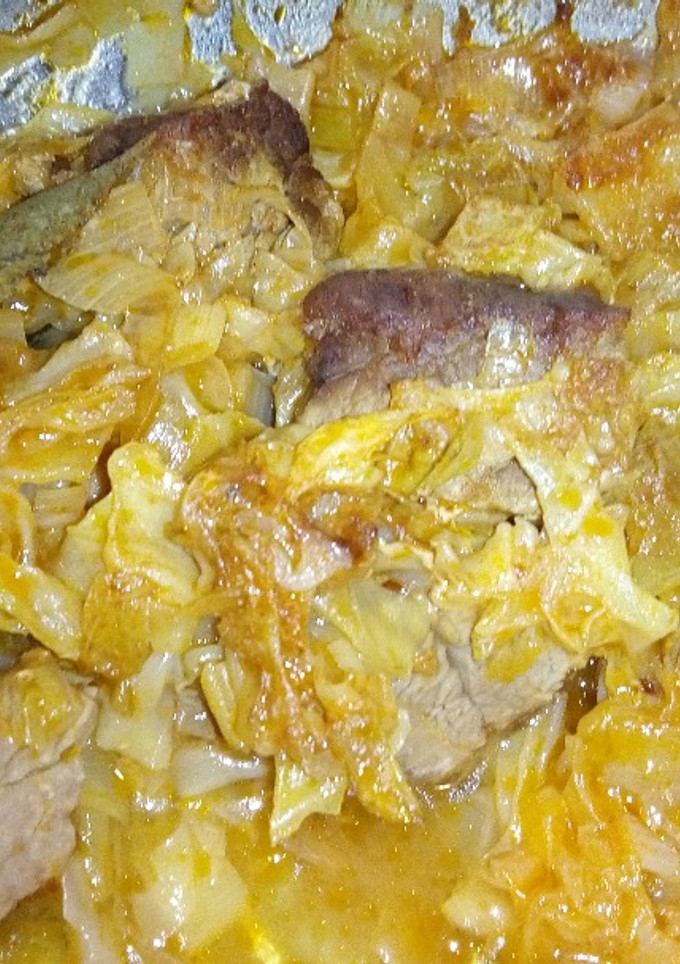 Una foto de Ternera estofada con repollo y puerro