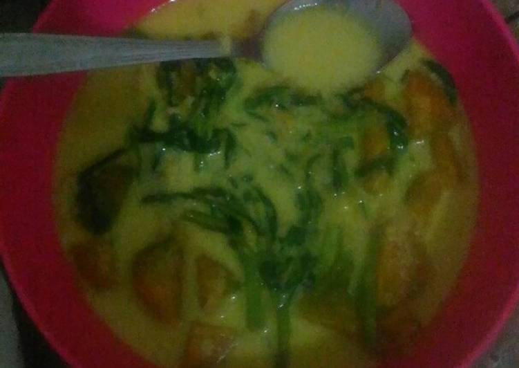 Langkah meracik Sayur santan labu kuning, Enak