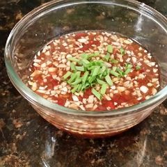 A picture of Brad's Vietnamese style dipping sauce.