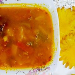 A picture of Pineapple Rasam.