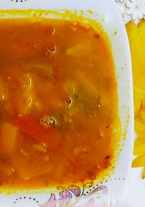 A picture of Pineapple Rasam.