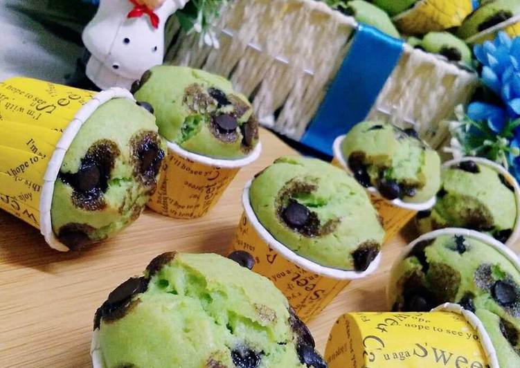 Langkah Mudah Memasak Muffin Pandan. yang Lezat