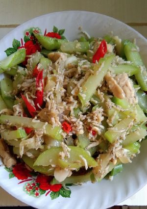 Foto resep Tumis labu, teri+tempe