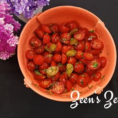 A picture of Cherry Tomato and Jalapeno Salad.