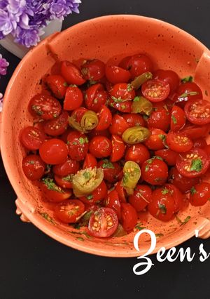 A picture of Cherry Tomato and Jalapeno Salad.