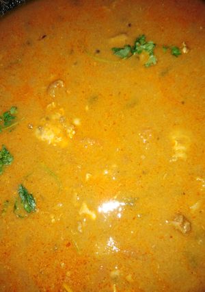 A picture of Mutton kulambu.