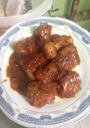 Hình của món Sườn sốt me.