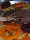 Corte vacuno (marucha) al horno converduras