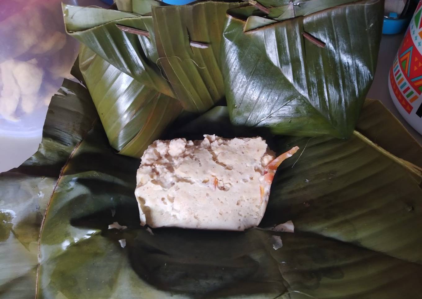 Botok tempe teri telur