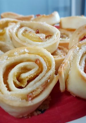 Una foto de Rollitos de manzana
